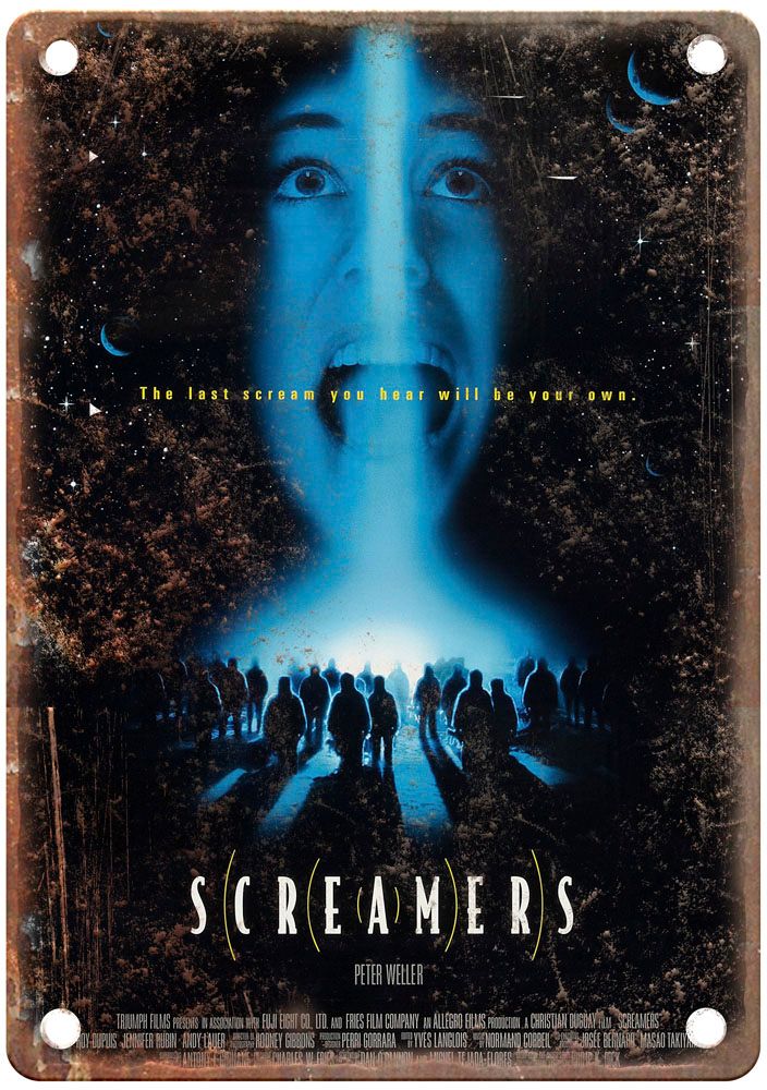 Screamers Vintage Movie Poster Old Retro Look Metal Sign