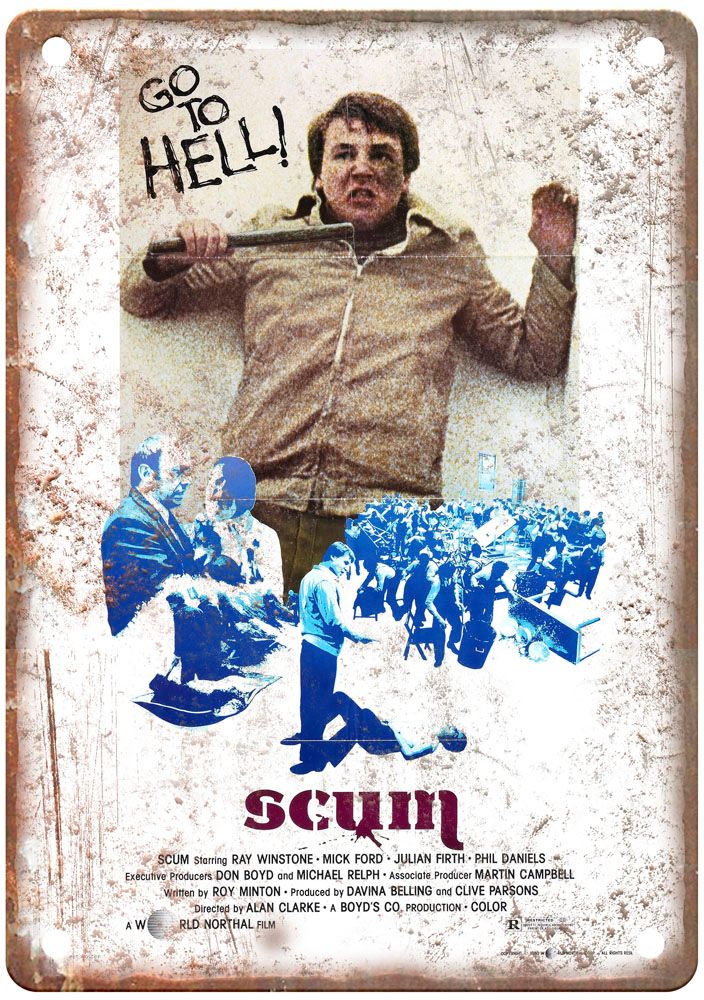 Scum Vintage Movie Poster Old Retro Look Metal Sign