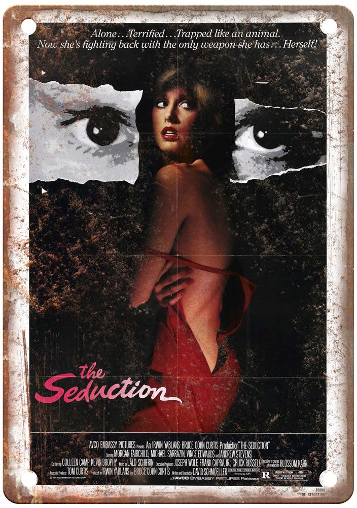 Seduction 1982 Vintage Movie Poster Old Retro Look Metal Sign