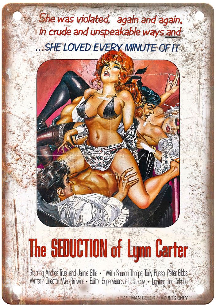 Seduction Of Lynn Carter Vintage Movie Poster Old Retro Look Metal Sign