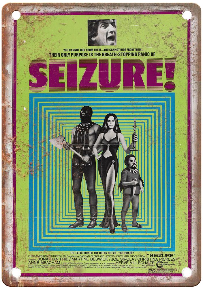 Seizure Vintage Movie Poster Old Retro Look Metal Sign