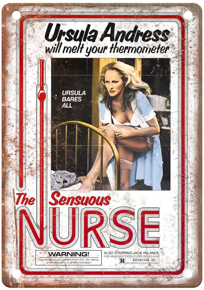 Sensuous Nurse Vintage Movie Poster Old Retro Look Metal Sign