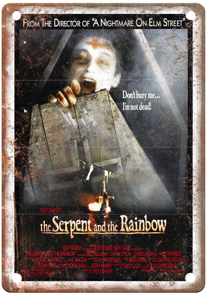 Serpent And Rainbow Vintage Movie Poster Old Retro Look Metal Sign