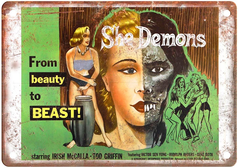 Abominable Dr Phibes Vintage Movie Poster Old Retro Look Metal Sign