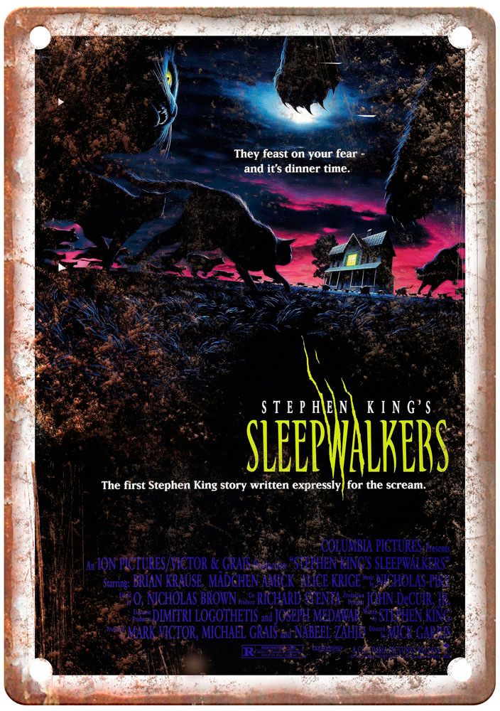 Sleepwalkers Vintage Movie Poster Old Retro Look Metal Sign