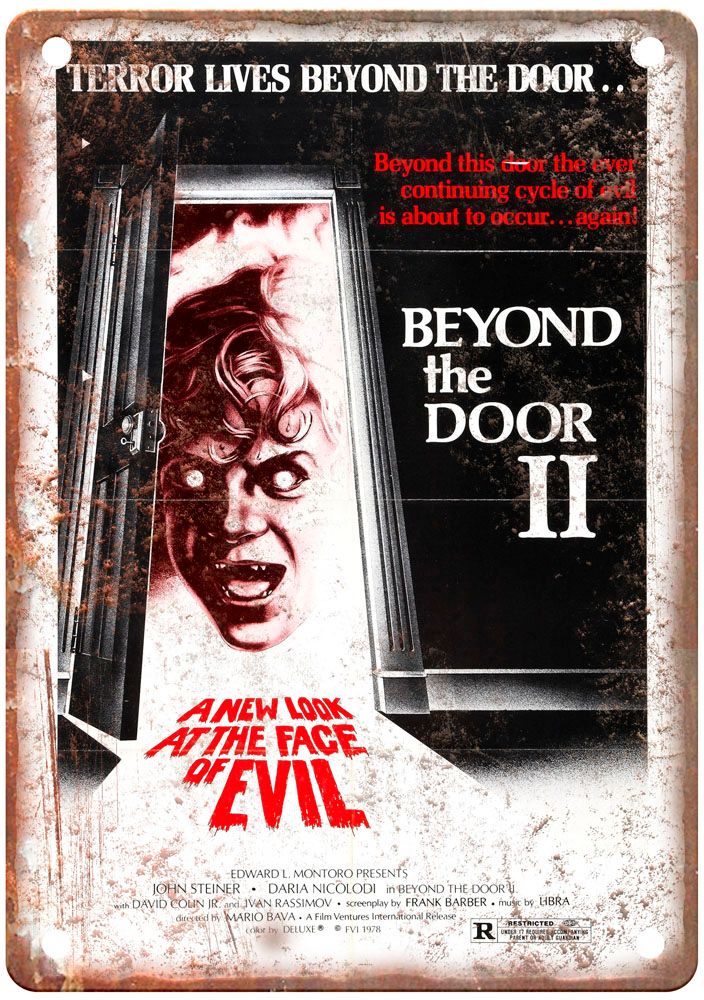 Beyond The Door 2 Vintage Movie Poster Old Retro Look Metal Sign