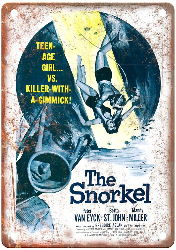 Snorkel Vintage Movie Poster Old Retro Look Metal Sign