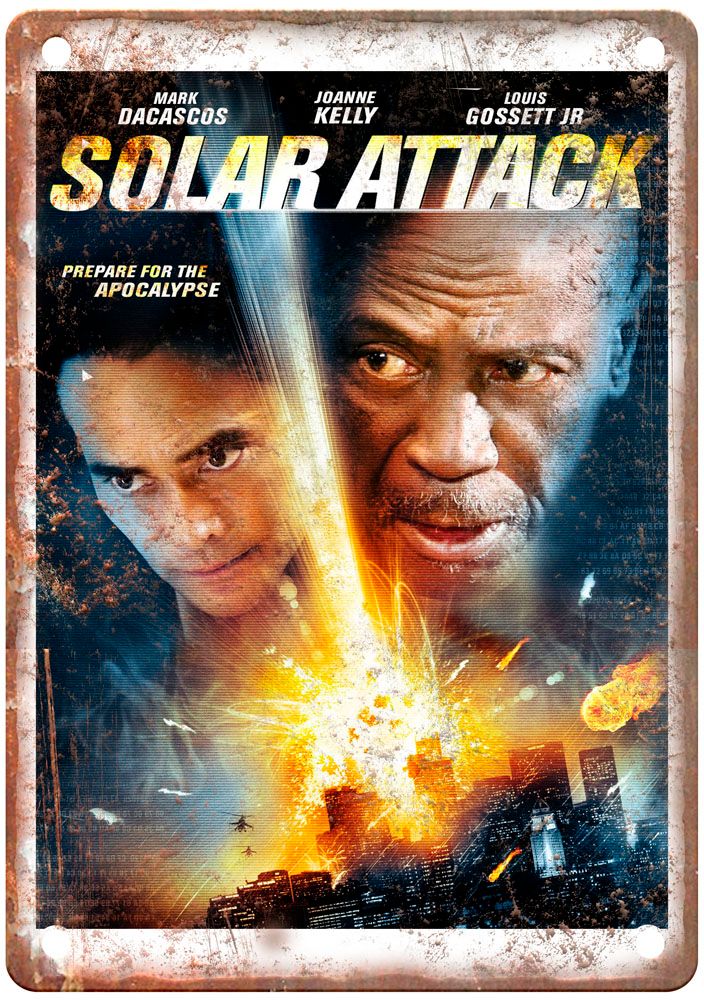 Solar Attack Vintage Movie Poster Old Retro Look Metal Sign