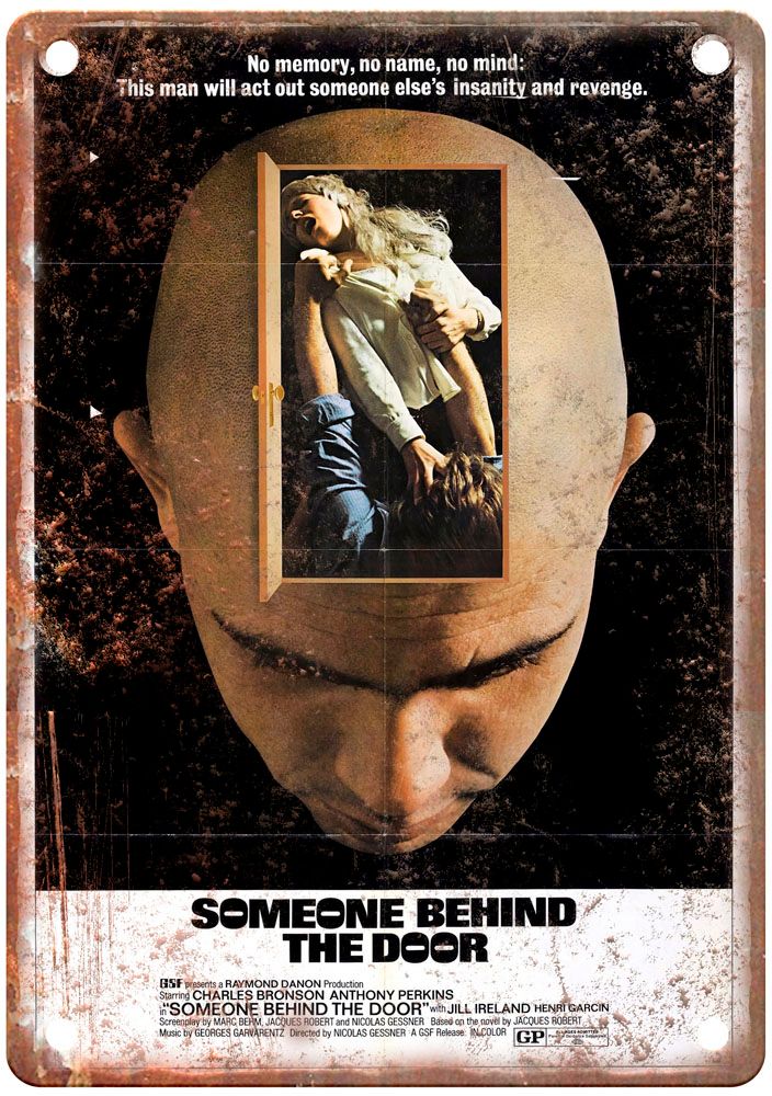 Someone Behind Door Vintage Movie Poster Old Retro Look Metal Sign