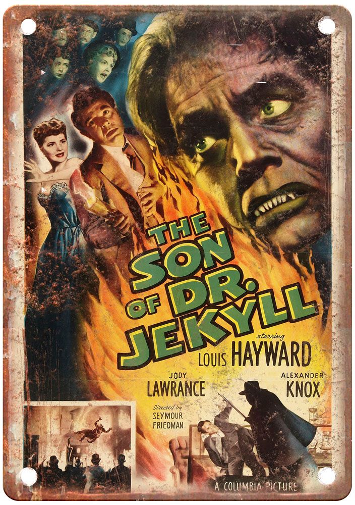 Son Of Dr Jekyll Vintage Movie Poster Old Retro Look Metal Sign