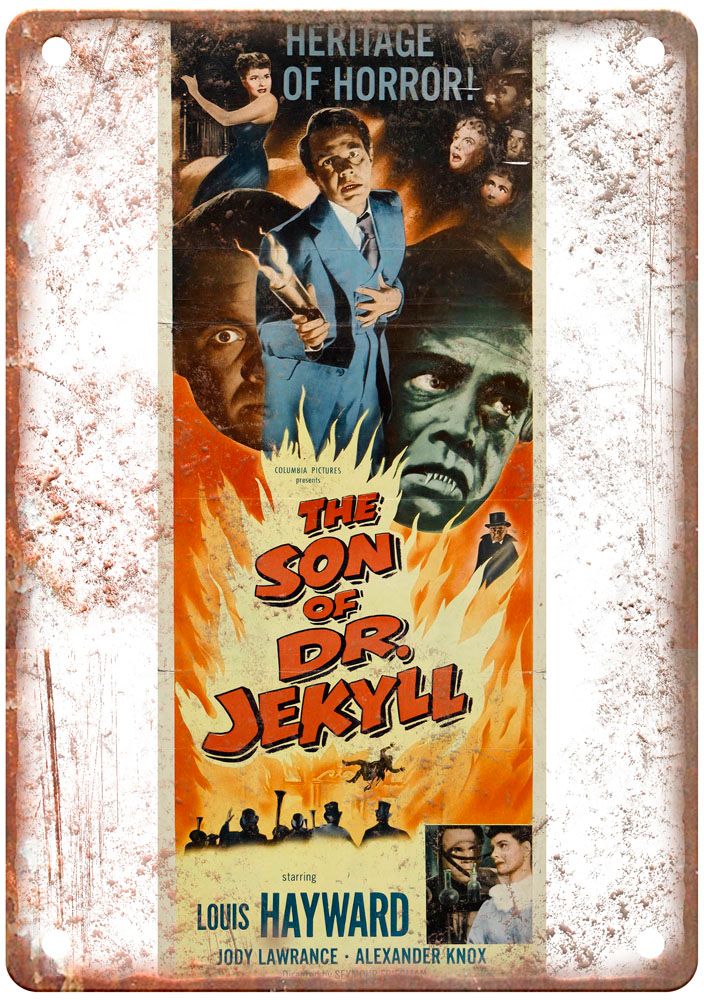 Son Of Dr Jekyll Vintage Movie Poster Old Retro Look Metal Sign