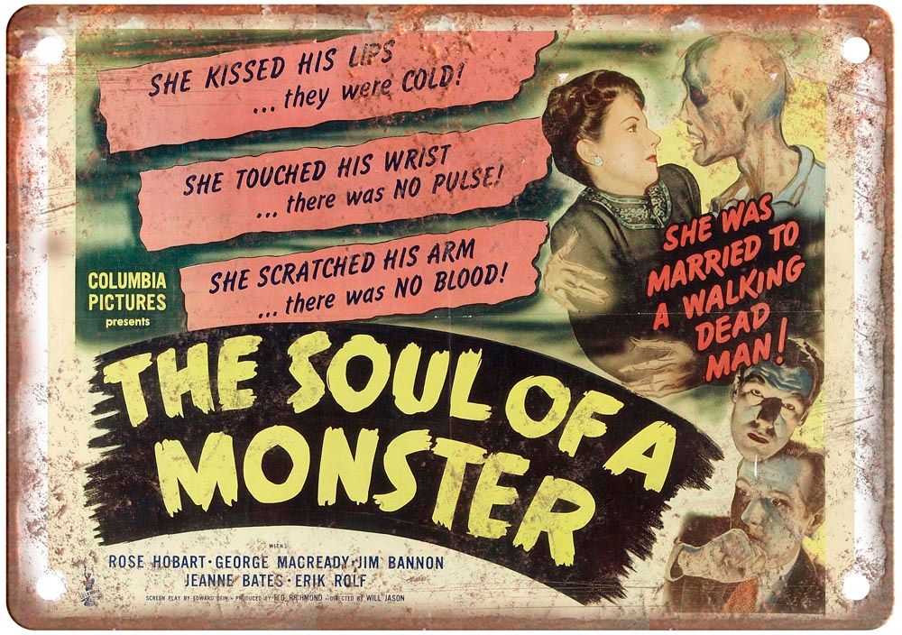 Soul Of Monster Vintage Movie Poster Old Retro Look Metal Sign