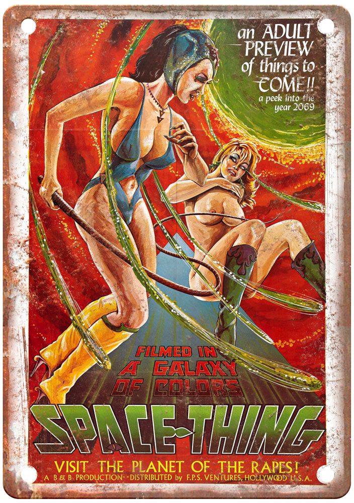 Space Thing Vintage Movie Poster Old Retro Look Metal Sign