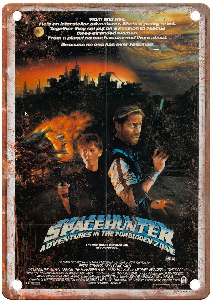 Spacehunter Vintage Movie Poster Old Retro Look Metal Sign