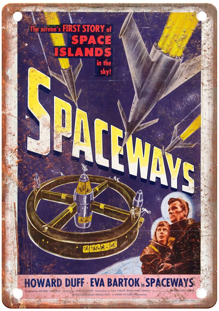 Spaceways Vintage Movie Poster Old Retro Look Metal Sign