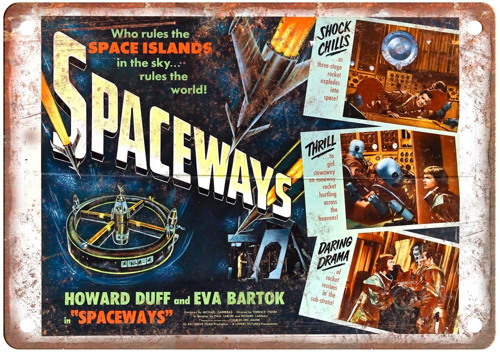 Spaceways Vintage Movie Poster Old Retro Look Metal Sign