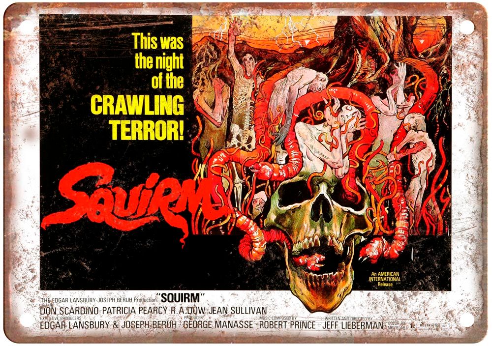 Squirm Vintage Movie Poster Old Retro Look Metal Sign