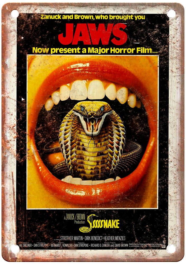 Sssssss Vintage Movie Poster Old Retro Look Metal Sign