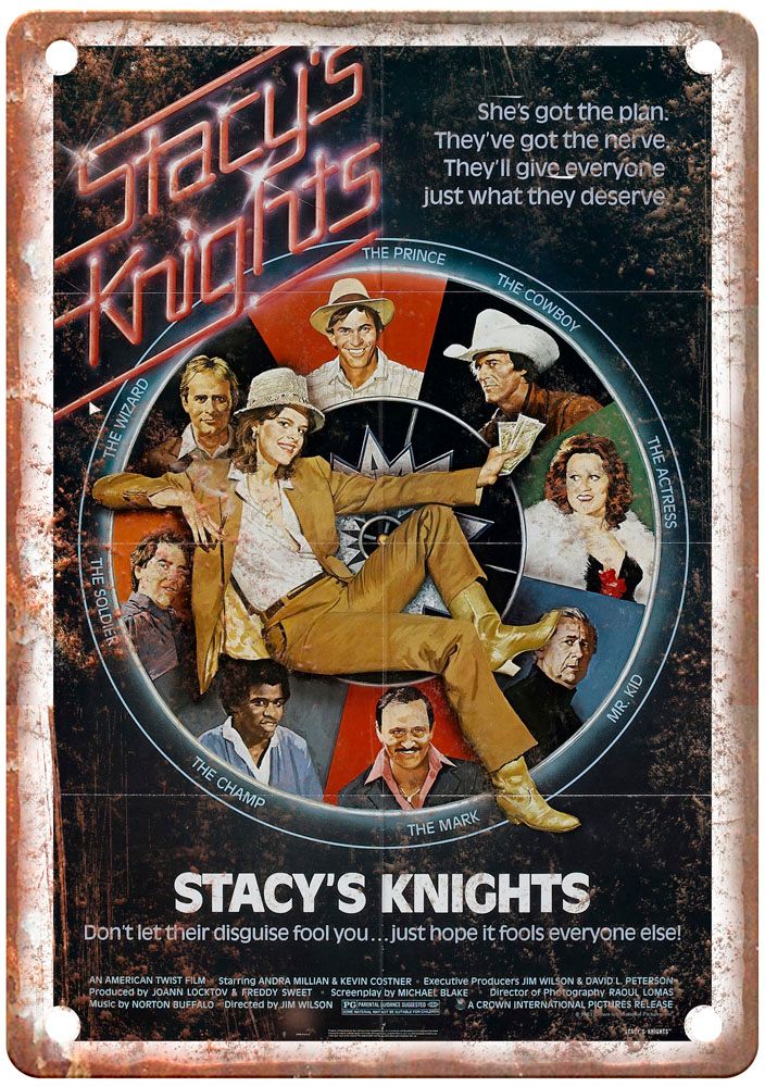 Stacys Knights Vintage Movie Poster Old Retro Look Metal Sign