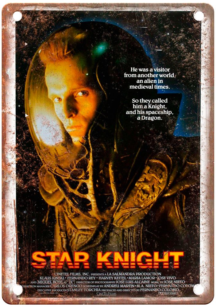 Star Knight Vintage Movie Poster Old Retro Look Metal Sign