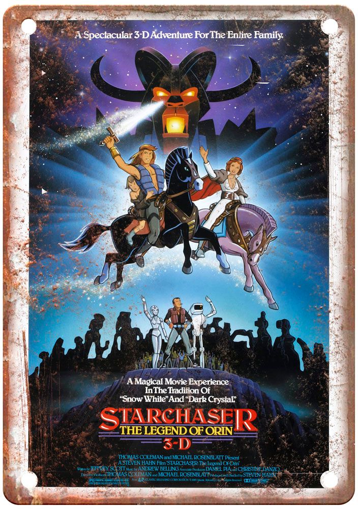 Starchaser Vintage Movie Poster Old Retro Look Metal Sign