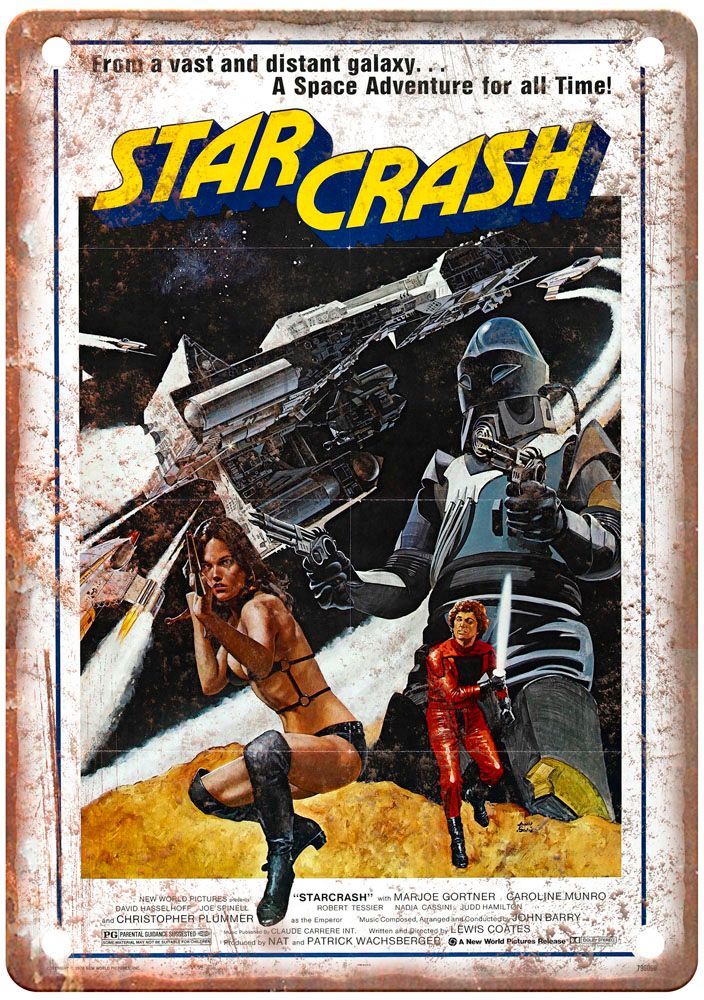 Starcrash Vintage Movie Poster Old Retro Look Metal Sign