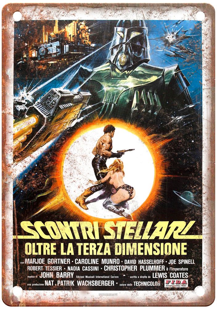 Starcrash Vintage Movie Poster Old Retro Look Metal Sign