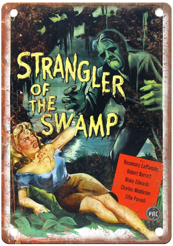 Strangler Of Swamp Vintage Movie Poster Old Retro Look Metal Sign