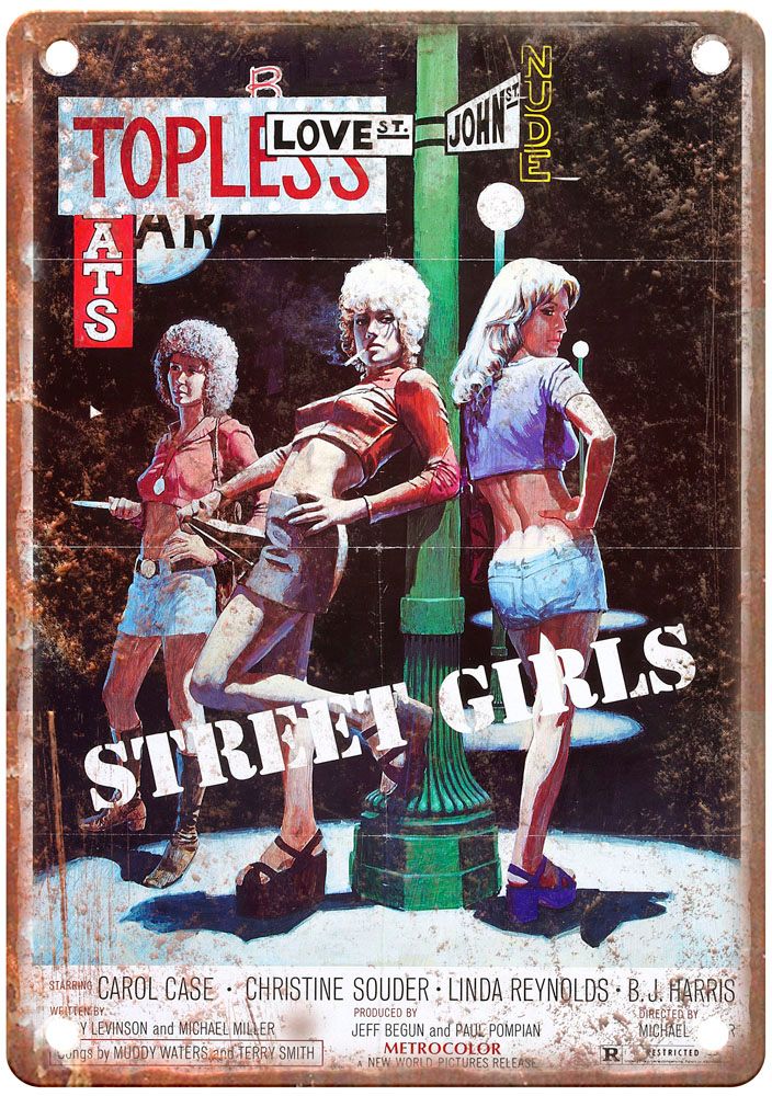 Street Girls Vintage Movie Poster Old Retro Look Metal Sign