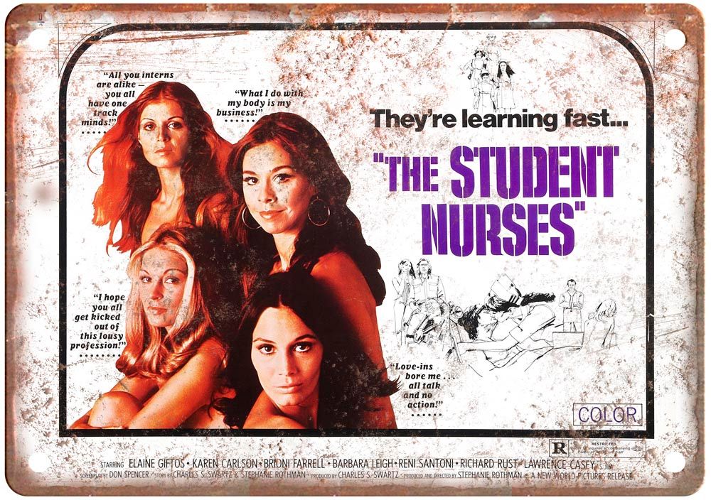 Student Nurses Vintage Movie Poster Old Retro Look Metal Sign