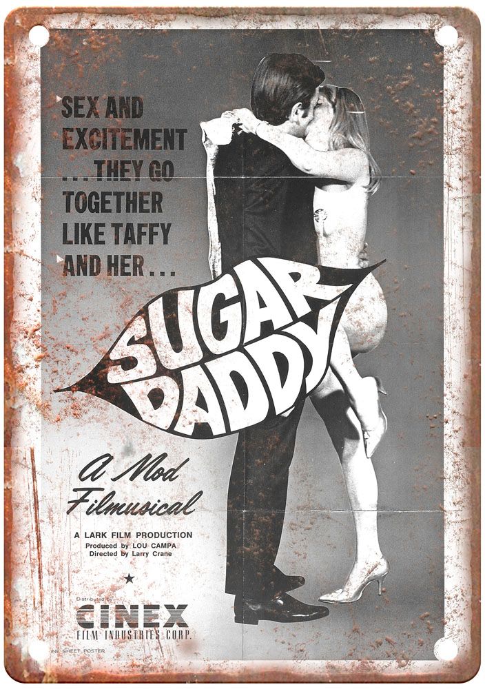 Sugar Daddy 1968 Vintage Movie Poster Old Retro Look Metal Sign