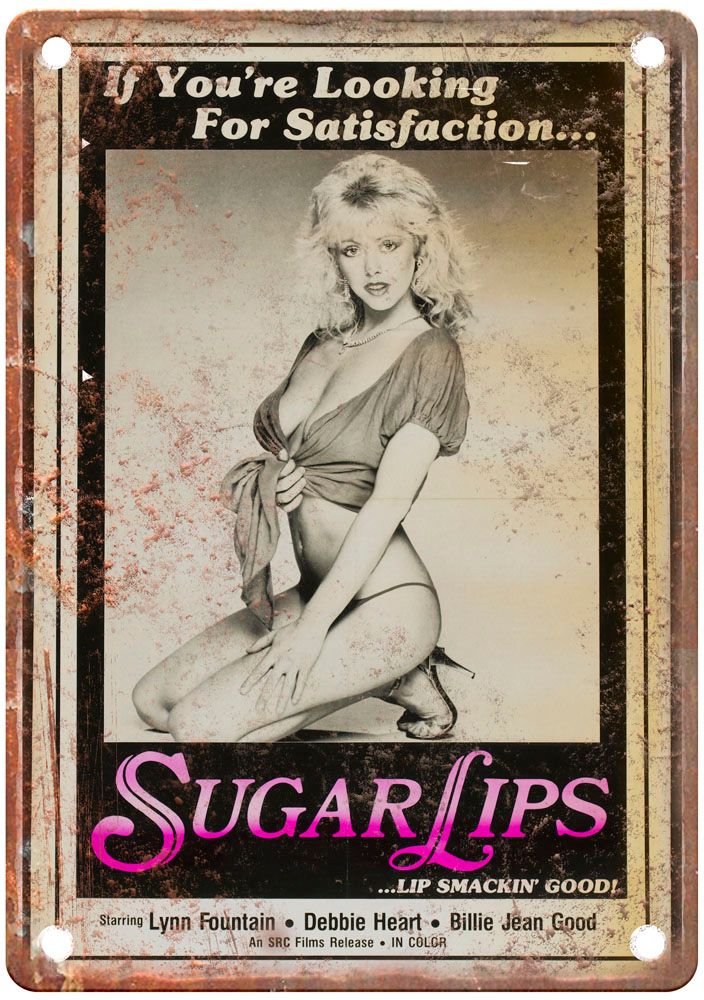 Sugar Lips Vintage Movie Poster Old Retro Look Metal Sign