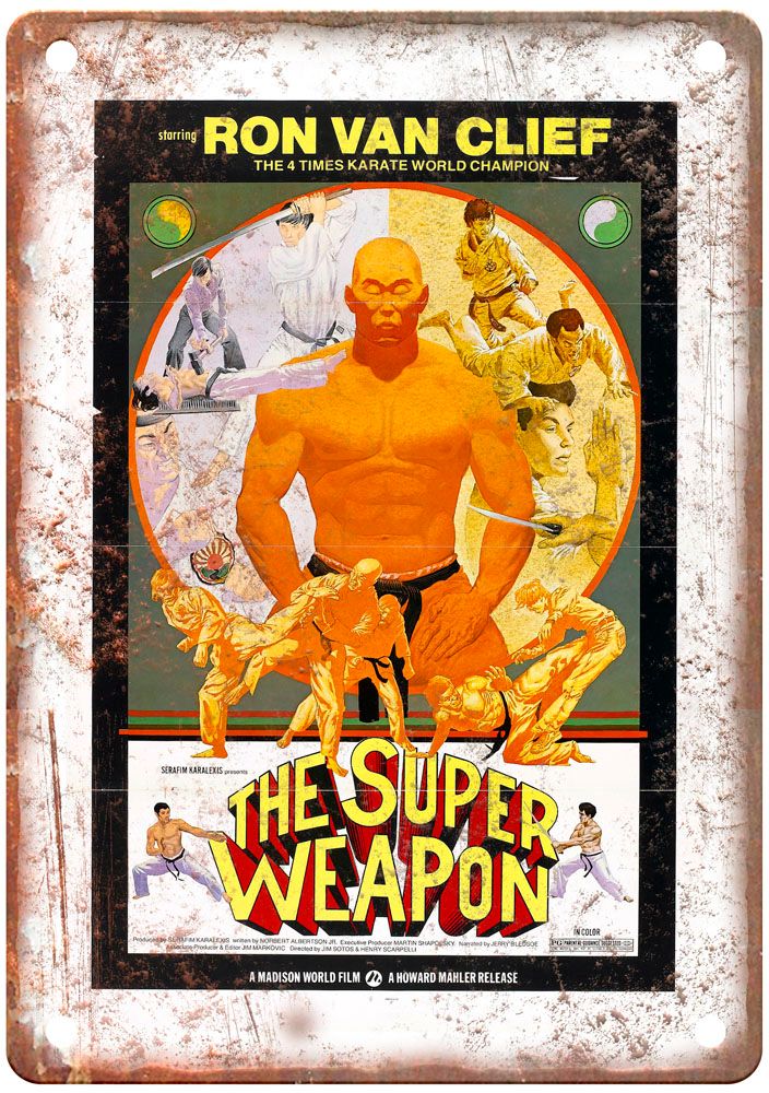 Super Weapon Vintage Movie Poster Old Retro Look Metal Sign