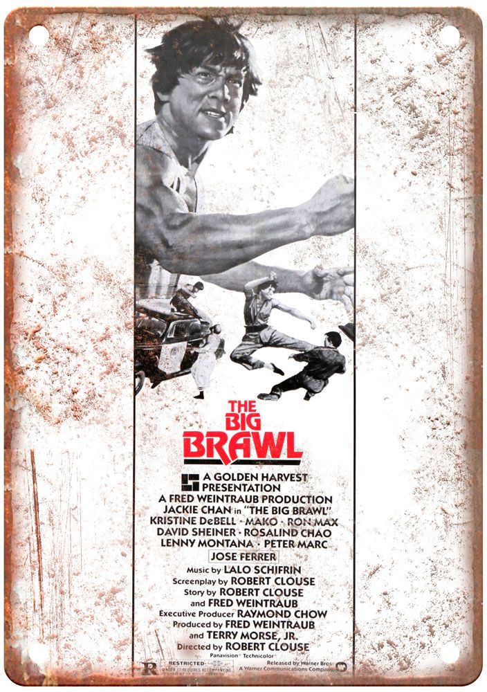 Big Brawl Vintage Movie Poster Old Retro Look Metal Sign