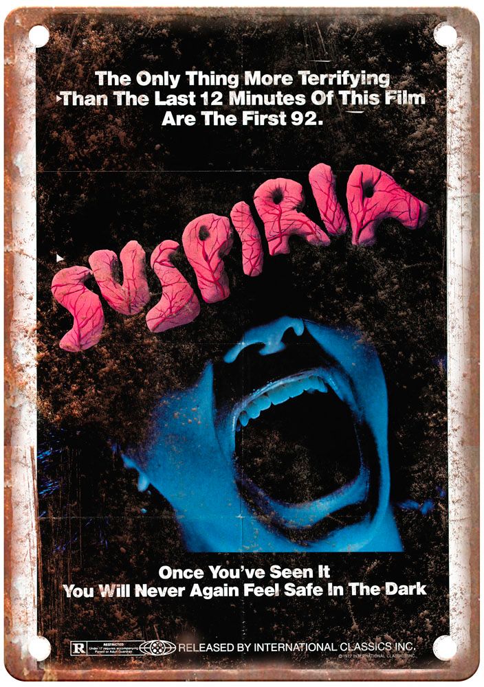 Suspiria Vintage Movie Poster Old Retro Look Metal Sign