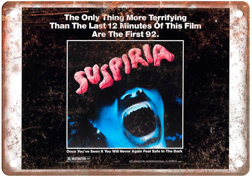 Suspiria Vintage Movie Poster Old Retro Look Metal Sign