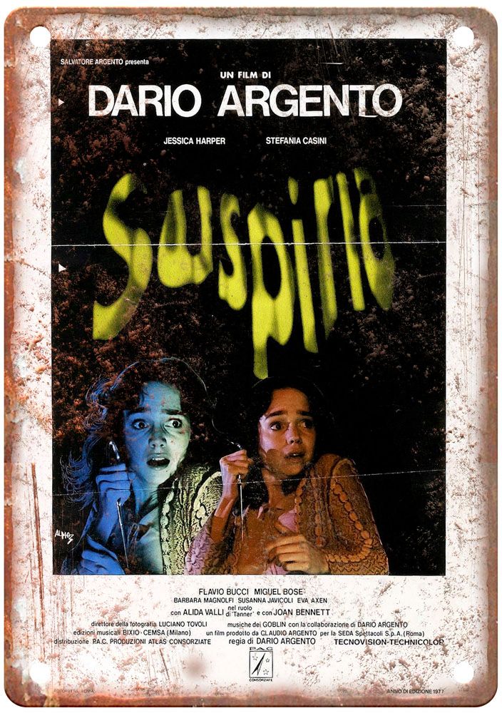 Suspiria Vintage Movie Poster Old Retro Look Metal Sign