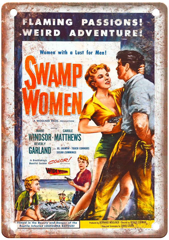 Swamp Women Vintage Movie Poster Old Retro Look Metal Sign