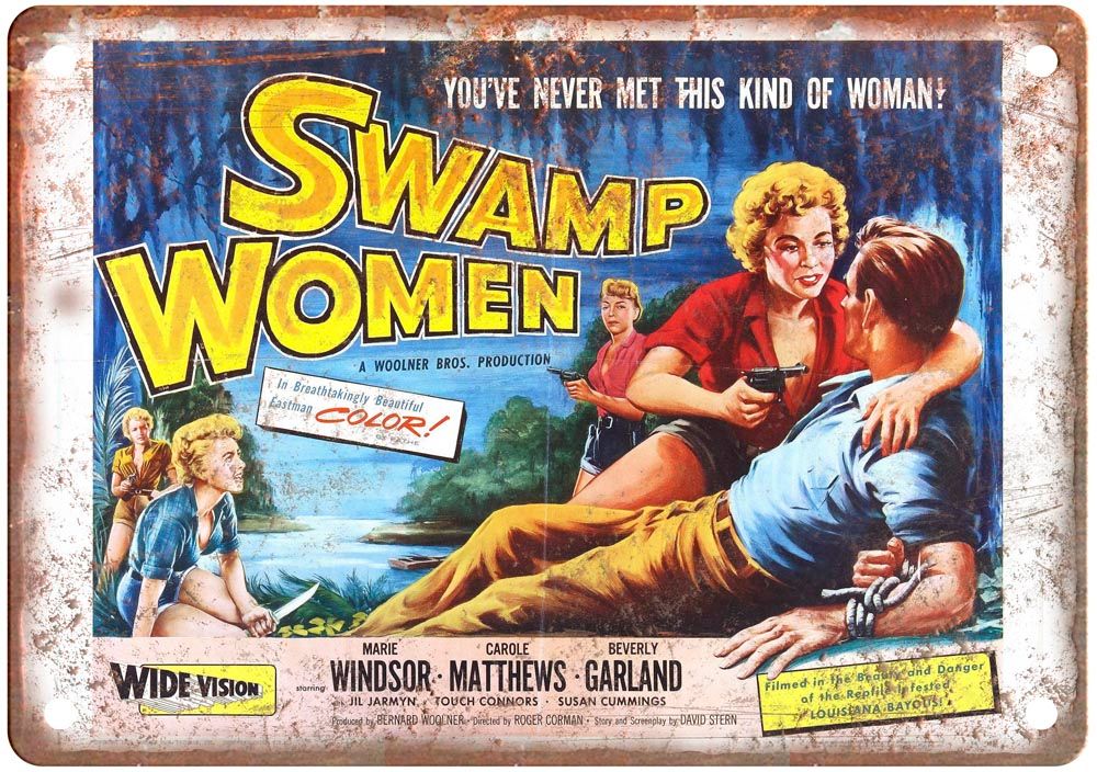 Swamp Women Vintage Movie Poster Old Retro Look Metal Sign