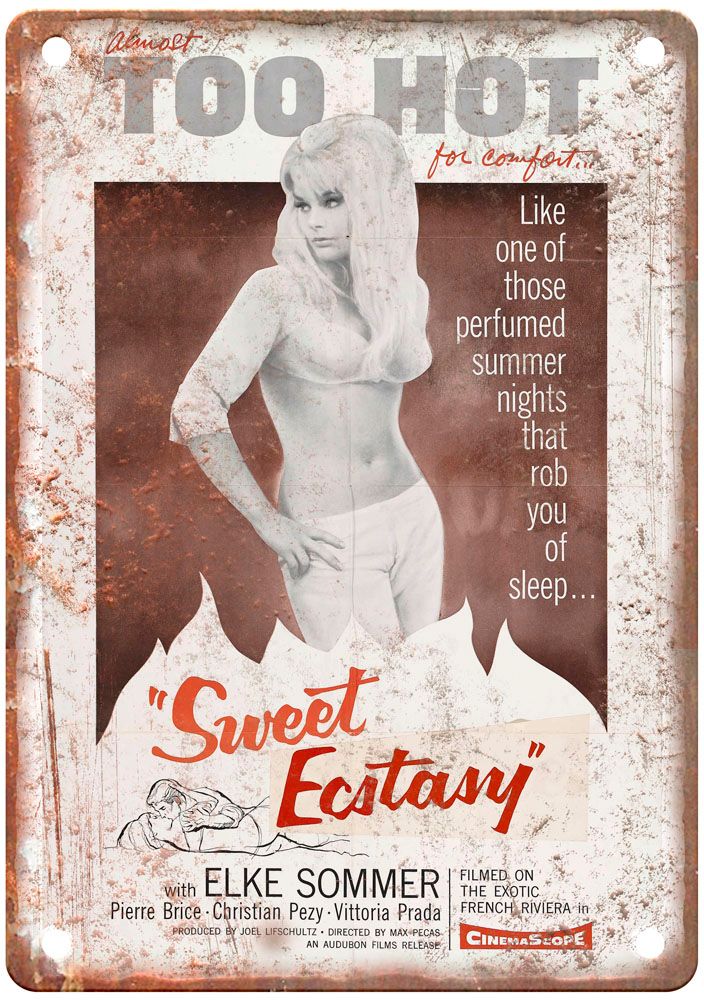 Sweet Ecstasy Vintage Movie Poster Old Retro Look Metal Sign