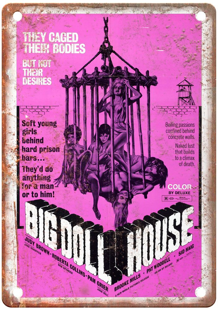 Big Doll House Vintage Movie Poster Old Retro Look Metal Sign