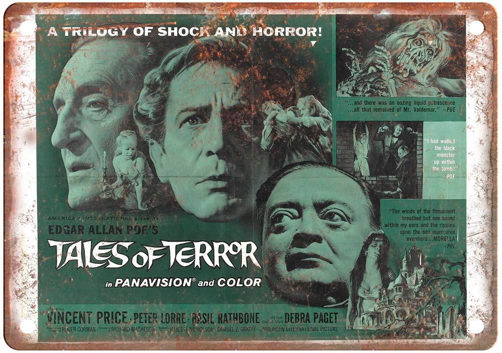 Tales Of Terror Vintage Movie Poster Old Retro Look Metal Sign