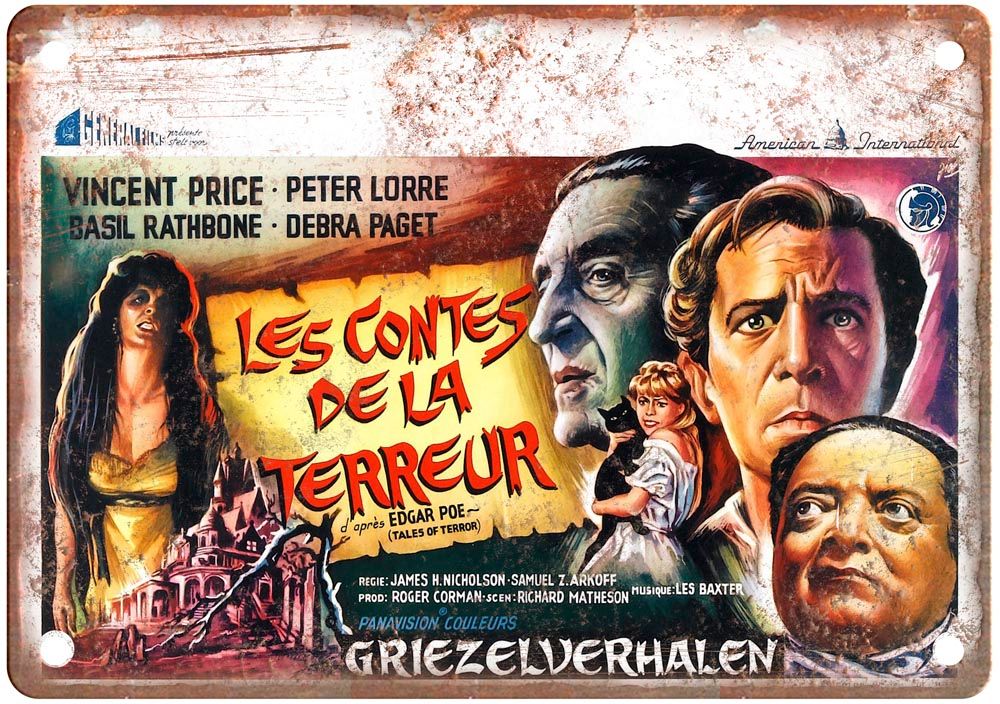 Tales Of Terror Vintage Movie Poster Old Retro Look Metal Sign