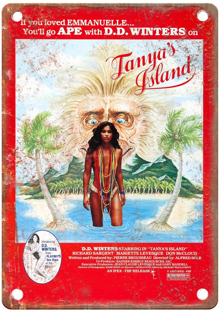 Tanyas Island Vintage Movie Poster Old Retro Look Metal Sign