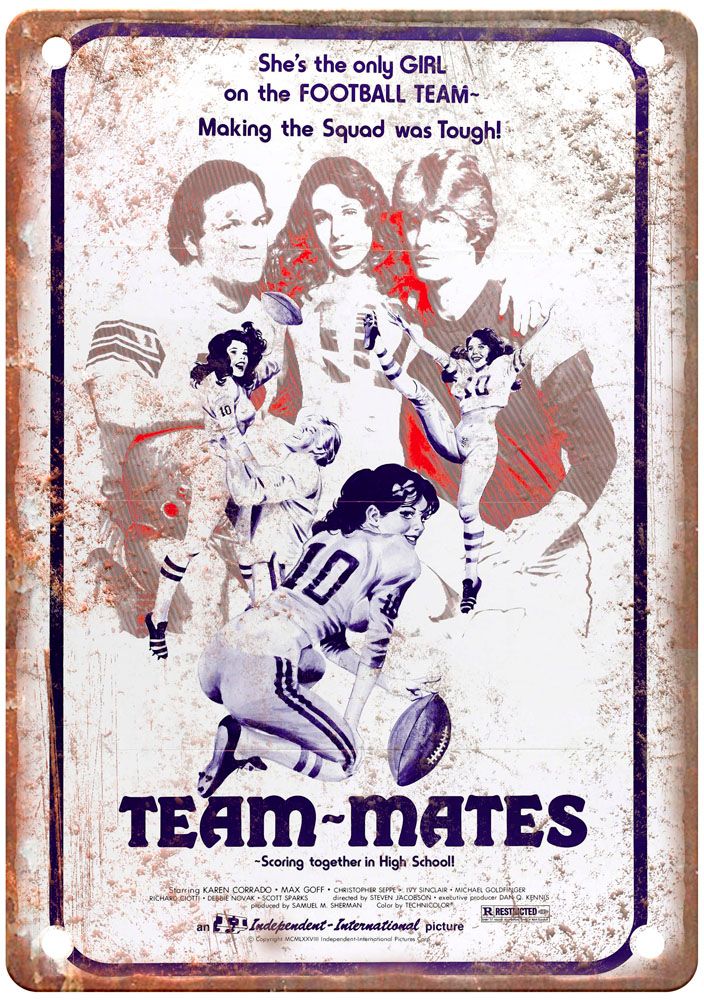 Team Mates Vintage Movie Poster Old Retro Look Metal Sign