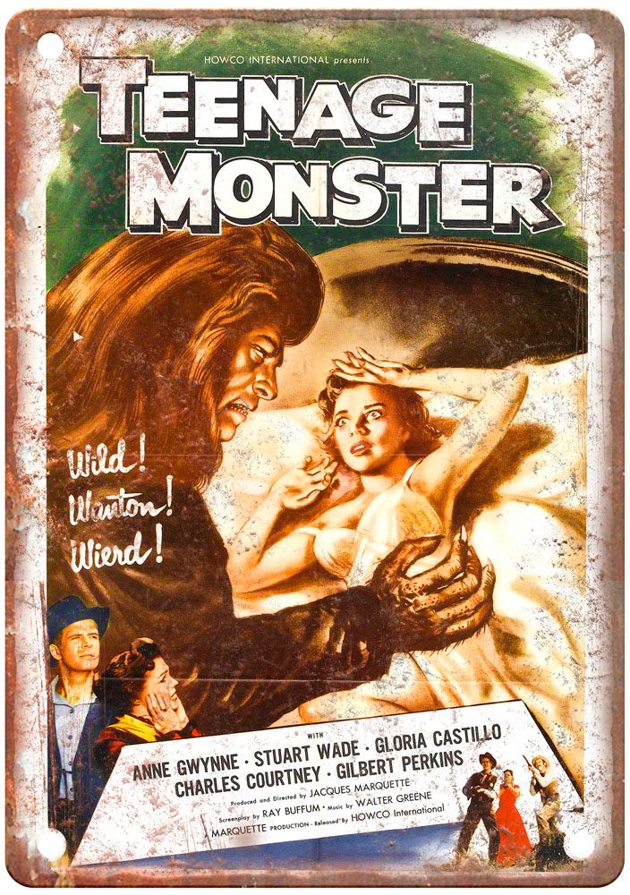 Teenage Monster Vintage Movie Poster Old Retro Look Metal Sign