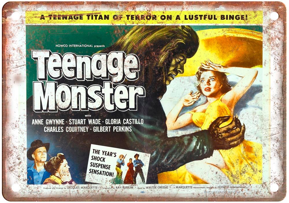 Teenage Monster Vintage Movie Poster Old Retro Look Metal Sign