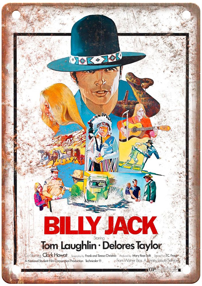 Billy Jack Vintage Movie Poster Old Retro Look Metal Sign