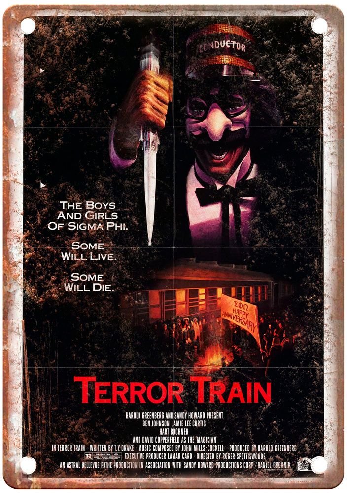 Terror Train Vintage Movie Poster Old Retro Look Metal Sign