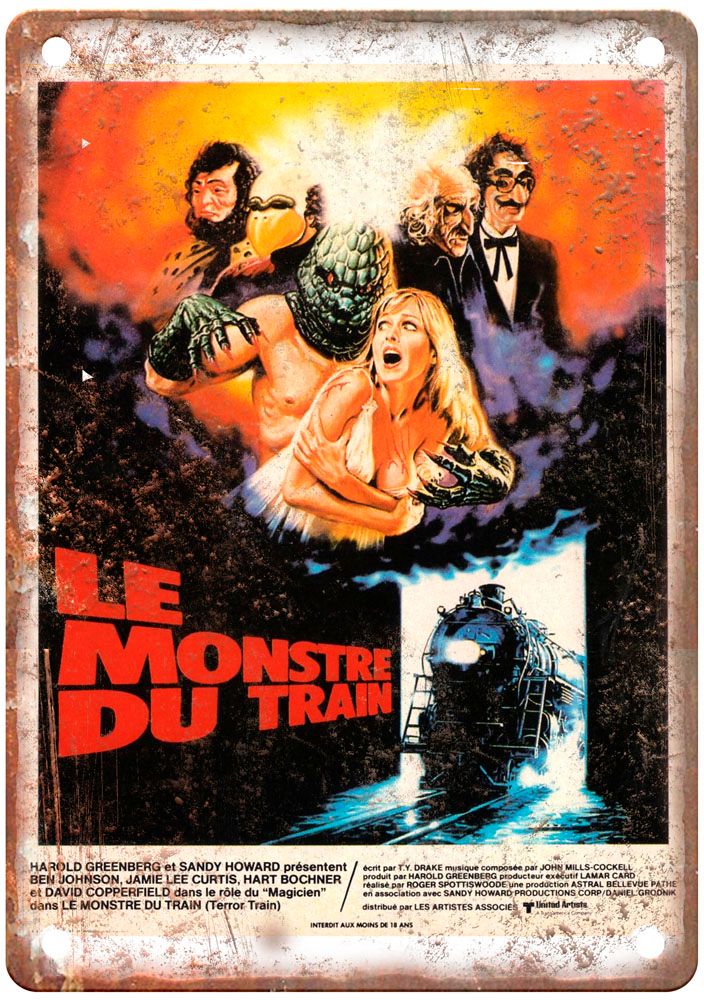 Terror Train Vintage Movie Poster Old Retro Look Metal Sign